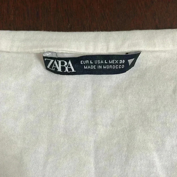 Zara white Ruched front crop top - Picture 3 of 9